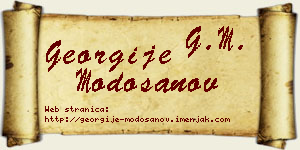 Georgije Modošanov vizit kartica